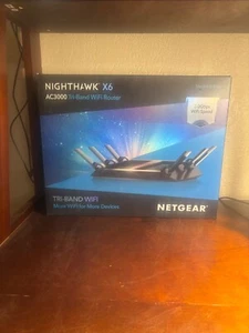 Used NETGEAR Nighthawk X6 AC3000 Tri-band WiFi Gigabit Router - Picture 1 of 3