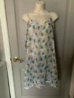 Miken Women's Sheer Pineapple Print Cold Shoulder Cover Up Size Large Nwt
