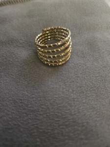 Size 4.5 Gold Filled Rin Multilayered Spiral Rope Like - Picture 1 of 1
