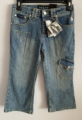 Baby Phat Girls Jeans Denim Cropped Pants Medium Wash Girl's Size 10 NWT - Image 1 of 3