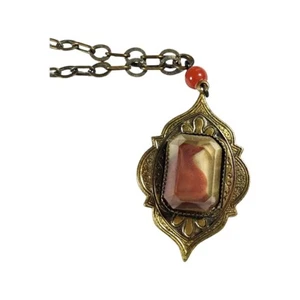 Seltene Vintage Halskette/Kettenhalskette. mit Anhänger/Kette Halskette mit Perlen/18 Zoll - Bild 1 von 6