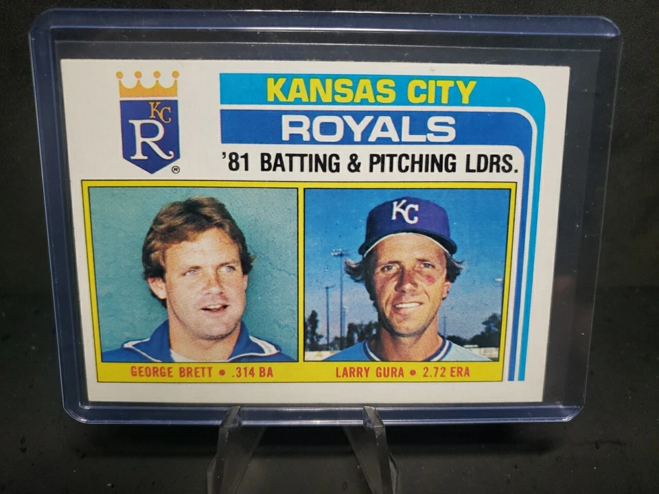 1982 TOPPS Baseball Card #96 KC Royals Team Checklist Brett Gura NM - Image 1 of 2
