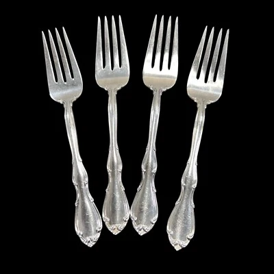 Vintage Towle Sterling Silver Salad Fork Fontana Estate No Monogram Set of 4 - Image 1 of 4