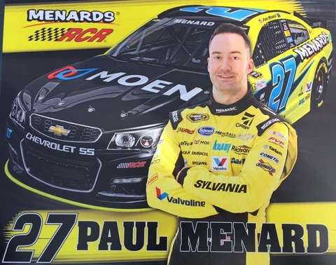 2016 PAUL MENARD "MOEN" #27 NASCAR SPRINT CUP SERIES POSTCARD Cover