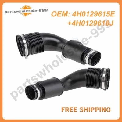 New Left and Right Side Engine Air Intake Hose Pipes For Audi A8 D4 S8 4H 4.0L Foto 1 de 4