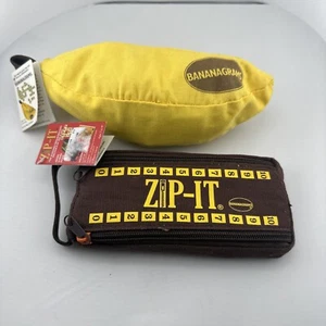 Zip-it Bananagrams Game Lot Of (2) Travel Pouch Games  - Picture 1 of 5