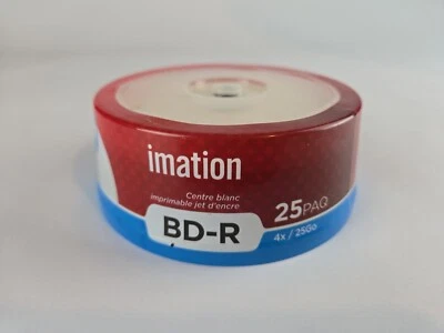 Imation Blank Blu-ray Discs Recordable Media BD-R 4X / 25GB Brand New - Sealed - Image 1 of 4