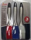 Smart BBQ SBQ-8897-CT Stainless Steel Handle 3pc.Silicone Basting Brush Set