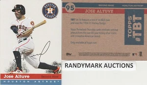 Jose Altuve ASTROS TOPPS 2018 THROWBACK 1954/55 HOCKEY DESIGN TBT 95 SP 1694 - Picture 1 of 3