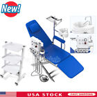 Portable Dental Folding Chair LED Light Turbine Unit/3-Layer Trolley Tool Cart