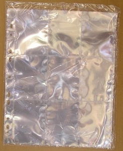 9 Pocket Budget A4 Binder Pages for Trading Card Binders Lots 10,20,30,40,50's - Picture 1 of 1