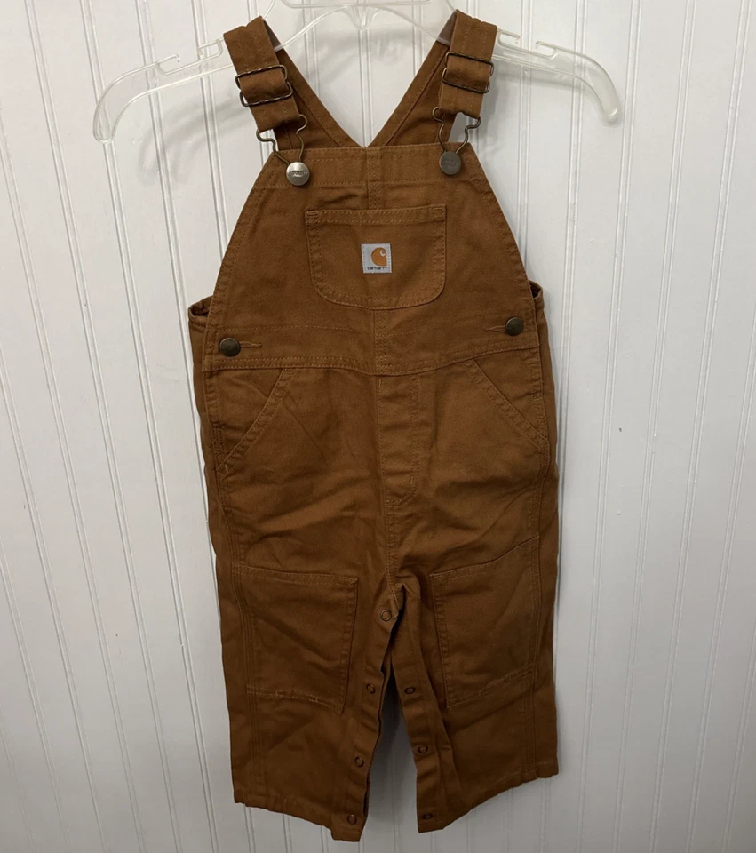 Mono con tirantes Carhartt bebé niño marrón pato talla 24M unisex nuevo sin etiquetas Foto 1 de 4