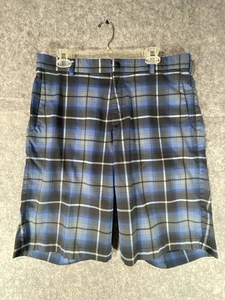 Pantaloncini da golf Nike Tour Performance Dri-Fit blu check 509182-491 da uomo taglia 34 - Foto 1 di 5