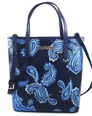 New Michael Kors Women's Emry Paisley Leather Medium NS Tote Admiral - Image 1 of 4