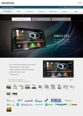 RECEPTOR MULTIMEDIA KENWOOD 6,8” DOBLE DIN con APPLE CARPLAY, ANDROID AUTOMÁTICO, BLUETOOTH Foto 1 de 4