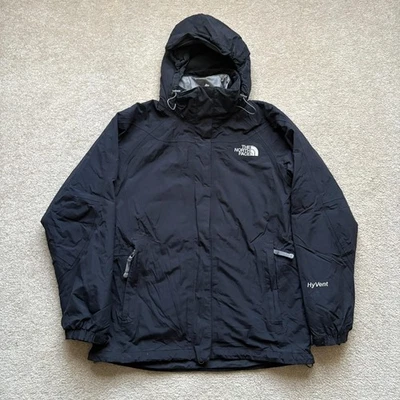 Женская куртка The North Face средний размер черная HyVent с капюшоном водонепроницаемая подкладка дождевая - Изображение 1 из 4