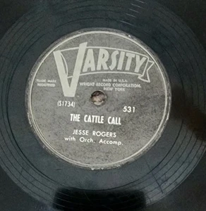 Jesse Rogers The Cattle Call / Red River Dave Home on the Range 78 RPM Western - Picture 1 of 4
