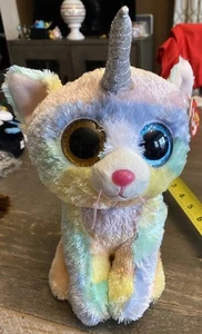 Ty Beanie Boos HEATHER the Unicorn Cat (Medium Size 9 Inch) Stuffed Plush W/tags - Bild 1 von 12
