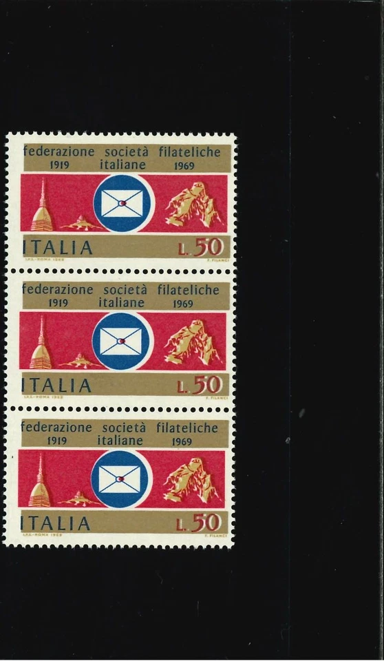 FILATÉLICAS EMPRESAS 50 L. TIRA VERTICAL MOVIDA A OURO DE TRÊS - Imagem 1 de 1