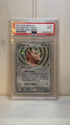 2004 Pokemon EX FireRed & LeafGreen Clefable ex #106/112 PSA 9 - Image 1 of 2