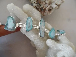 BEAUTIFUL NEW BOTSWANA AGATE GEMSTONE BRACELET 7 TO 7 1/4 BRACELET NICE GIFT - Picture 1 of 4