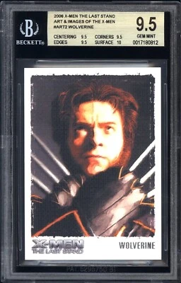 2006 Marvel X-Men Art WOLVERINE Hugh Jackman #ART2 BGS 9.5 GEM Mint Pop 5 - Image 1 of 2