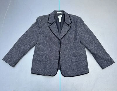 Blazer para mujer Villager gris carbón/negro con botones - talla 16 Foto 1 de 4