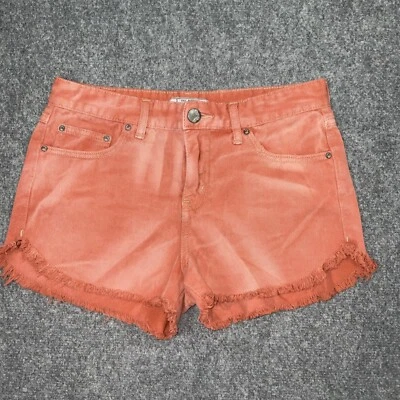 Pantalones Cortos Free People Mujer Talla 28 Naranja Denim Pantalones Cortados Informales Foto 1 de 4