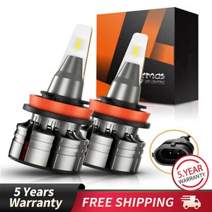 H11/H9/H16 LED Headlight Kit Low Beam Bulb Super Bright 6500K CSP White 6000LM - Bild 1 von 12
