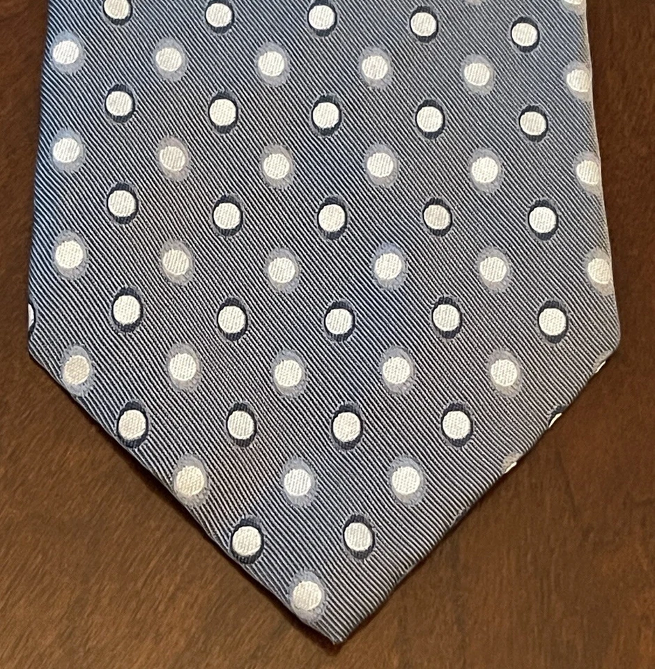 Gravata masculina J.Z Richards azul feita à mão 100% seda feita nos EUA - Imagem 1 de 4