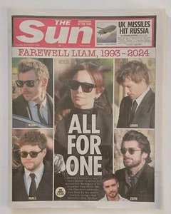 LIAM PAYNE Funeral All For One - The Sun UK Zeitung 21. November 2024 One Direction - Bild 1 von 4