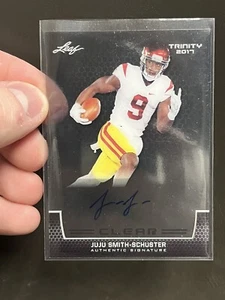 2017 Leaf Trinity Clear Auto JuJu Smith-Schuster Rookie Auto Autograph RC CHIEFS - Picture 1 of 11