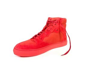 Balenciaga Red Nubuck High Tops Sneakers size US 10, EU 43 Made in Italy