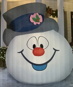Gemmy Frosty der Schneemann riesiger großer Kopf Weihnachten aufblasbar 8,5’ beleuchtet - Bild 1 von 4