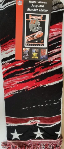 NFL Tampa Bay Buccaneers 48" x 60" Blanket Throw, New (Made In The USA) Cover