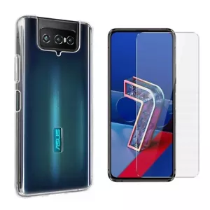 For ASUS ZENFONE 7 ZS670KS CLEAR CASE + TEMPERED GLASS SCREEN PROTECTOR COVER - Picture 1 of 12