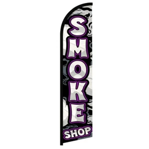 Smoke Shop Full Curve Windless Swooper Flag Dispensary SMOKE - Picture 1 of 2