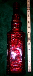 Wunderschöne rote schön gestaltete Display Deko Flasche - Bild 1 von 2