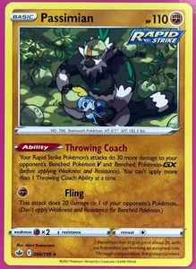 JCC Pokémon Passimian Chilling Reign 088/198 Regular Raro Inglés Casi Nuevo - Imagen 1 de 4