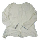NOS VTG 90s Womens 14 Gauzy Silk Button Back Shirt Blouse Minimalist Secretary