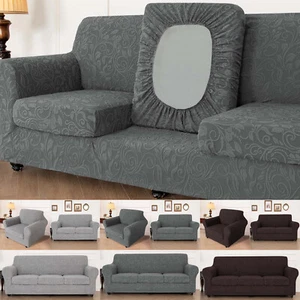 1/2/3Seater Jacquard Sofa Slipcover Sofa CushionCover Stretch Couch Seat Protect - Picture 1 of 45