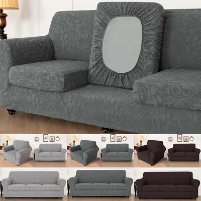 1/2/3Seater Jacquard Sofa Slipcover Sofa CushionCover Stretch Couch Seat Protect - Image 1 of 4