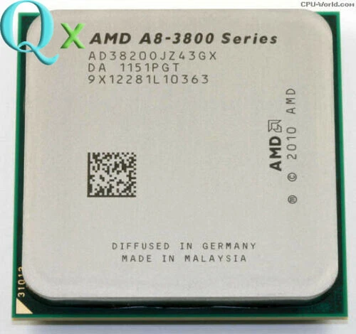 AMD A8-3820 Socket FM1 CPU Processor 2.5GHz 4M Cahce Quad-Core  - Image 1 of 1