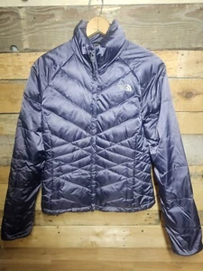 Vintage The North Face 550 Puffer Zip Jacket Purple Womens Small READ - Picture 1 of 7