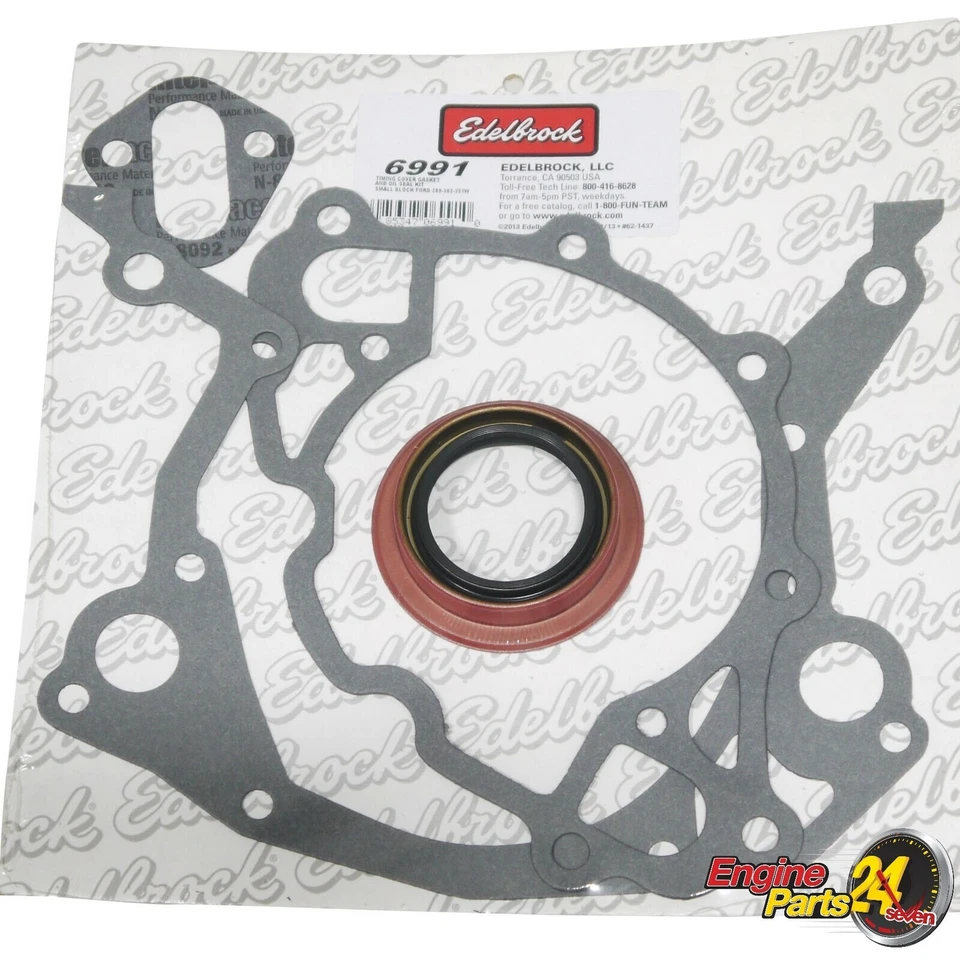 FORD 289 302 351 WINDSOR TIMING COVER GASKET KIT EDELBROCK 6991 - image 1 of 1