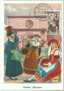 71035 - ITALY - Postal History - MAXIMUM CARD - ETHNIC COSTUMES Abruzzo 1953 - Picture 1 of 1
