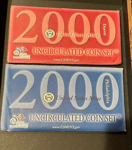 2000 P & D US Mint Set 20 coins Original Government Packaging Box Cello (#114) - Picture 1 of 7