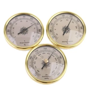 3 IN 1 Air Pressure Gauge Thermometer Hygrometer Barometer Weather Forecast 72mm - Picture 1 of 8