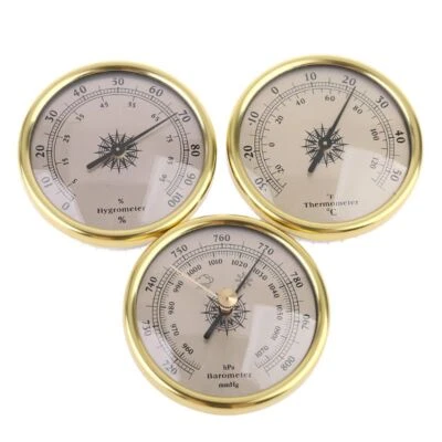 3 IN 1 Air Pressure Gauge Thermometer Hygrometer Barometer Weather Forecast 72mm - Image 1 of 4