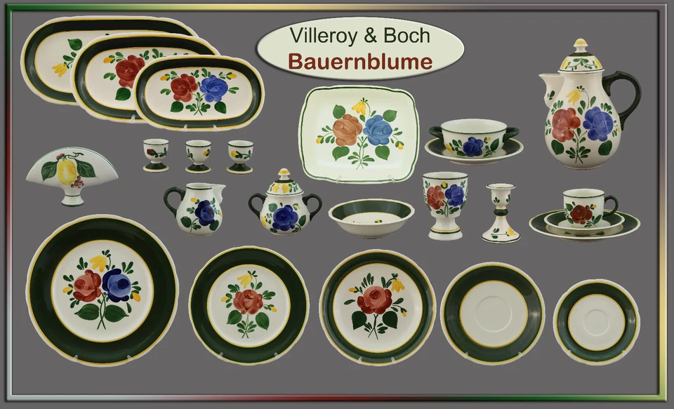 Villeroy & Boch "Bauernblume" Teile zur Wahl  teller tasse dose servitten kanne - Bild 1 von 1